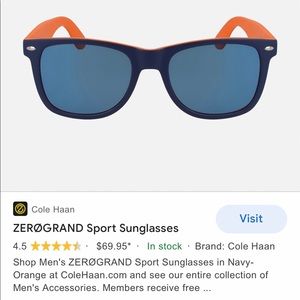 COLE HAAN Unisex Polarized Sunglasses $90 Retail, New, original packaging/case.